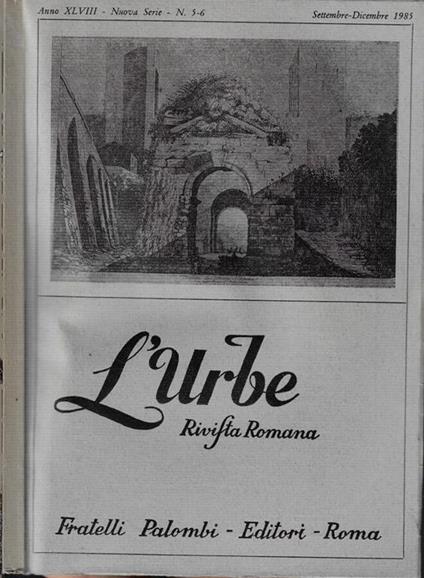 L' Urbe n. 5-6 Anno 1985 - copertina