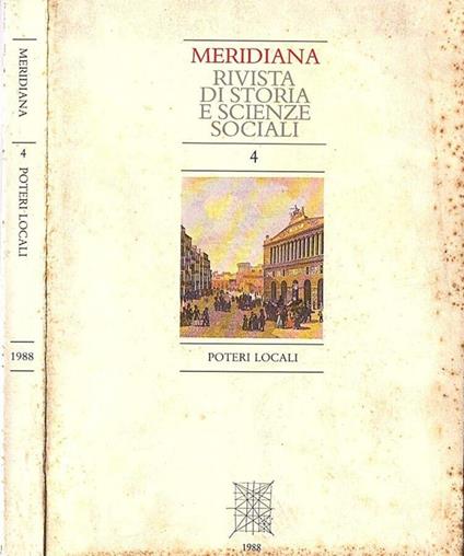 Meridiana. Rivista di storia e scienze sociali. N. 4 - copertina