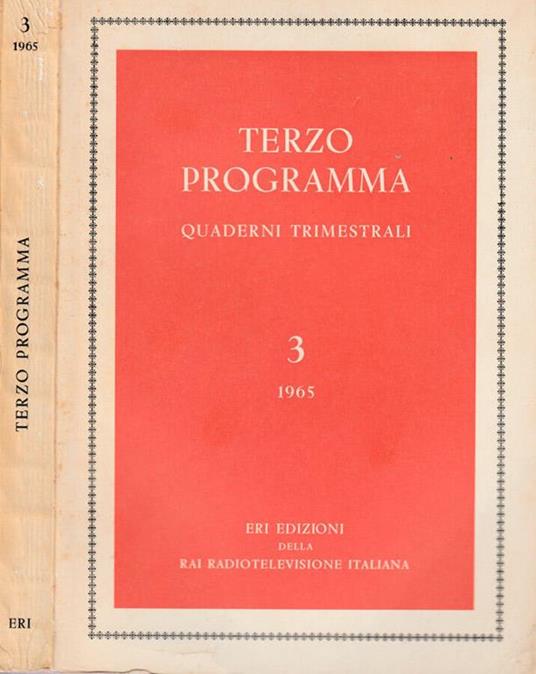 Terzo programma n3 anno 1965 - copertina