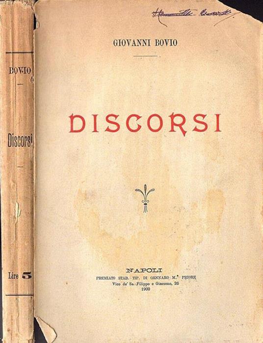 Discorsi - Giovanni Bovio - copertina