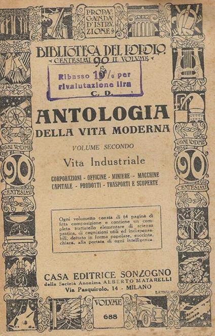 Antologia della vita moderna Vol.II - copertina
