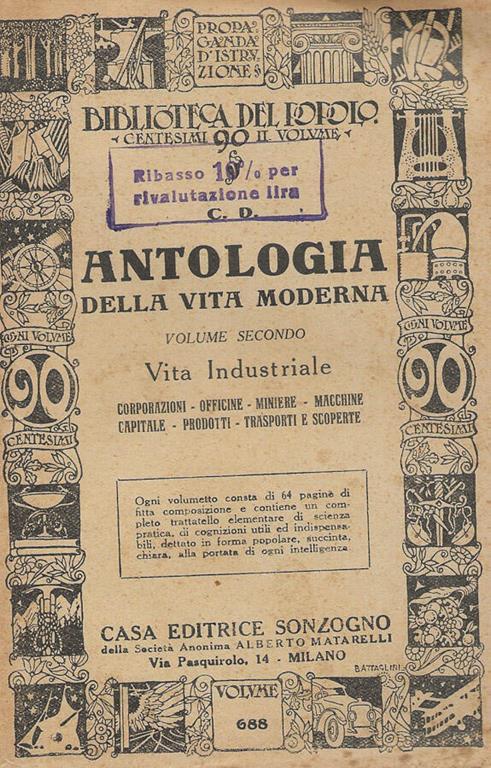 Antologia della vita moderna Vol.II - copertina