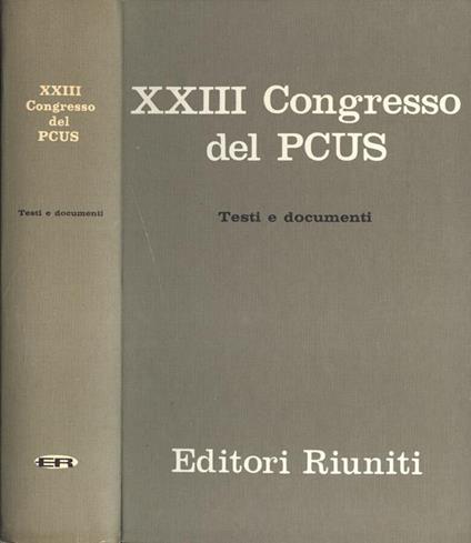XXIII Congresso del PCUS - copertina