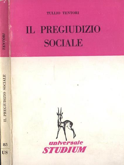 Il pregiudizio sociale - Tullio Tentori - copertina