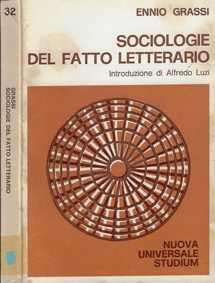 Sociologie del fatto letterario - Ennio Grassi - copertina