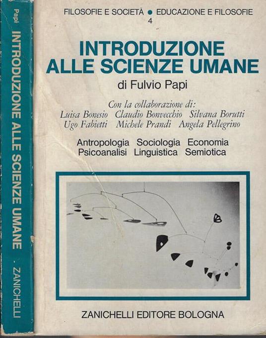 Introduzione alle scienze umane - Fulvio Papi - copertina