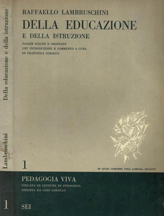 Della educazione e della istruzione - Raffaello Lambruschini - copertina