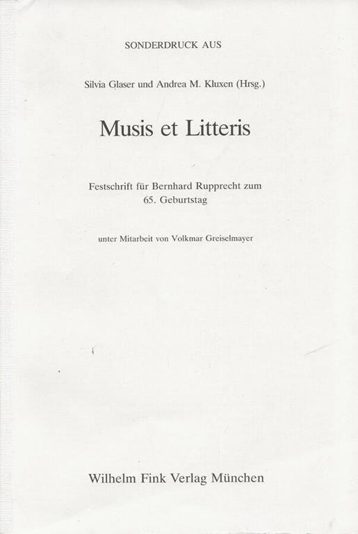 Entwurf zu einem Denkmal der baierischen Krieger von Leo von Klenze aus dem Jahre 1822 fur Franz Erwein von Schonborn (Sonderdruck aus Musis et Litteris) - copertina