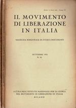 Il Movimento di Liberazione in Italia - 1951, n. 14, 15