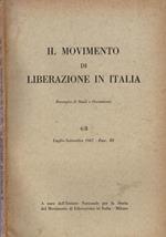 Il Movimento di Liberazione in Italia - 1962, n. 68