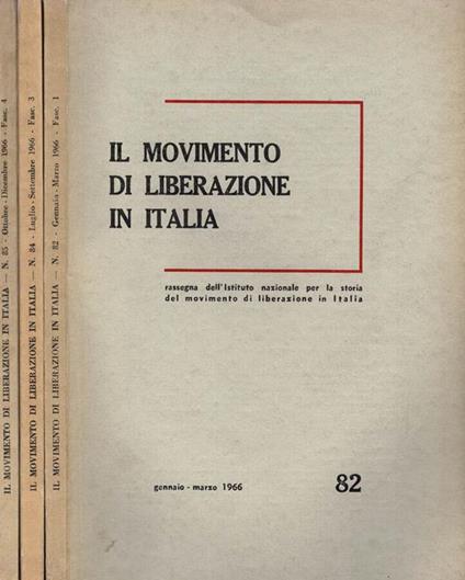 Il Movimento di Liberazione in Italia - 1966, n. 82, 84, 85 - copertina