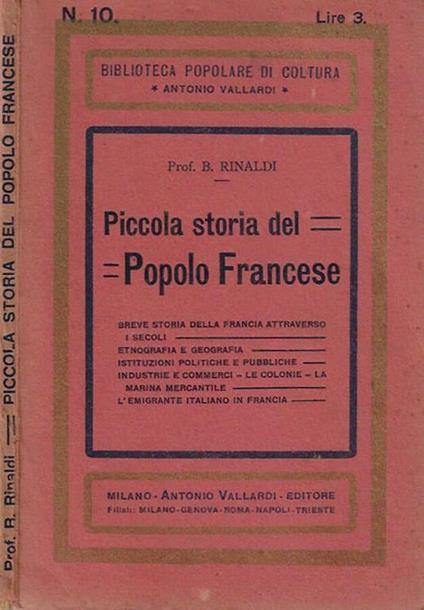 Piccola storia del Popolo Francese - copertina