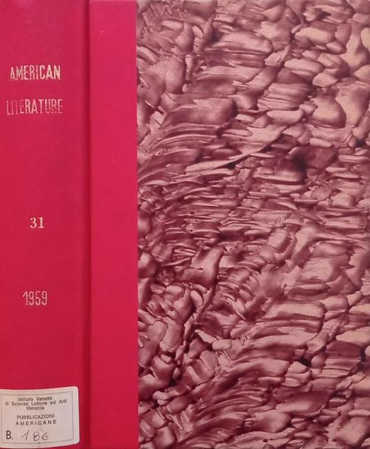 American Literature , Vol.31 N.1,2,3,4 59 - copertina