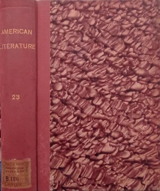 American Literature , Vol.23 N.1,2,3,4 1951-52 - copertina