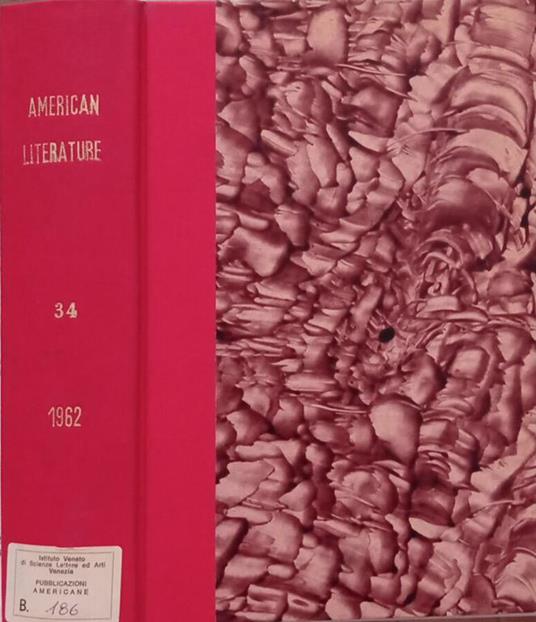 American Literature , Vol.34 No.I,2,34, 1962 - copertina