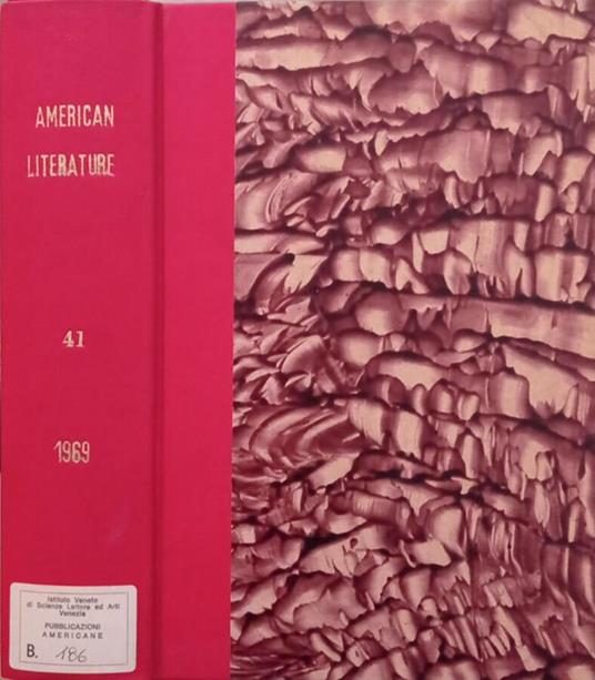 American Literature , Vol.41 N.1,2,3,4 1969 - copertina