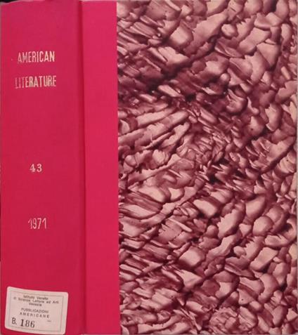 American Literature , Vol.43 No.1,2,3,4 1971-72 - copertina