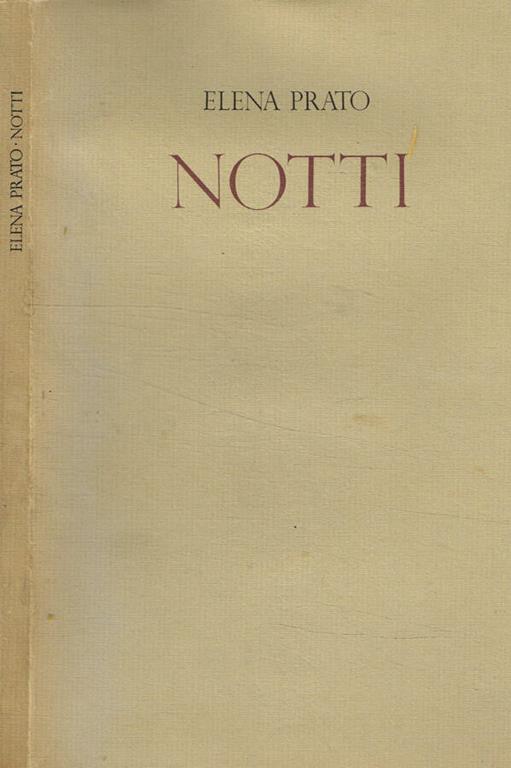 Notti - copertina