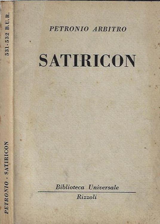 Satiricon - Arbitro Petronio - copertina
