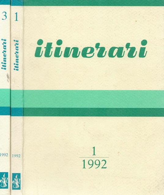 Itinerari 1,3 – 1992 - copertina