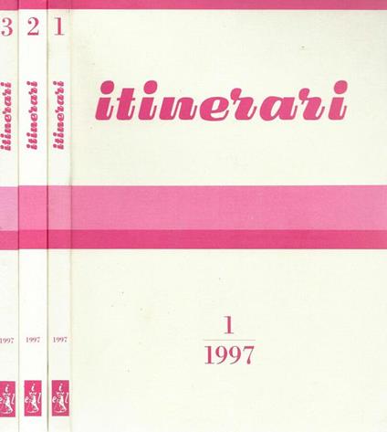 Itinerari 1,2,3 -1997 - copertina