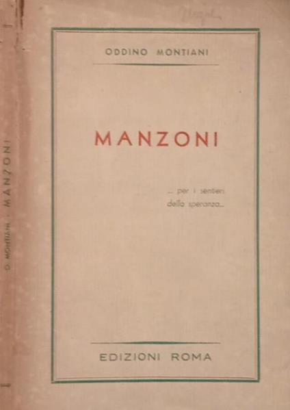 Manzoni - copertina