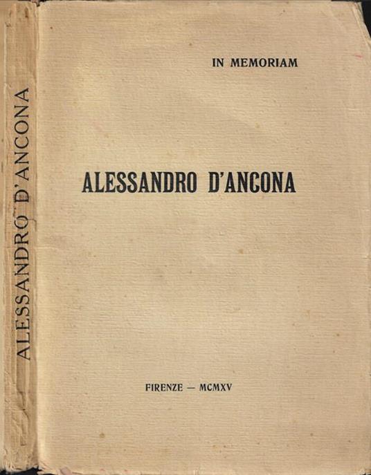 Alessandro D'Ancona - copertina