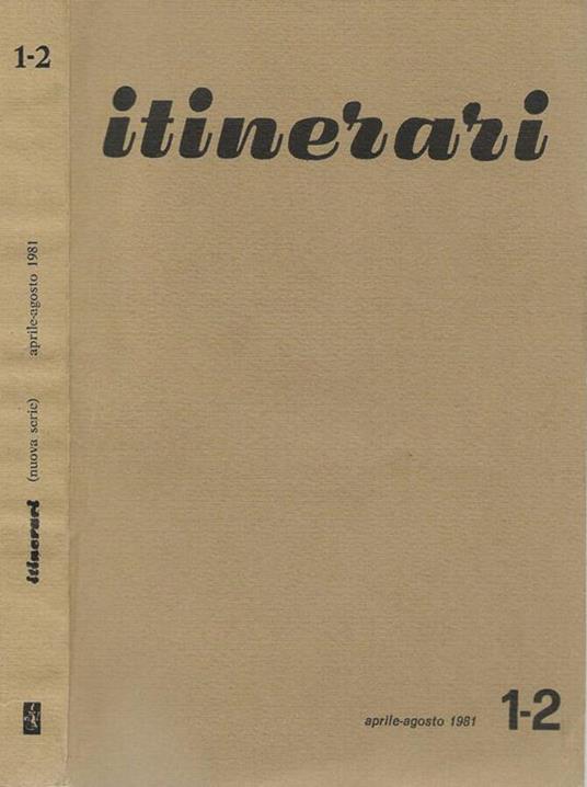 Itinerari 1-2 -1981 - copertina