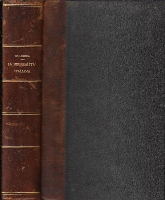 La neutralità italiana (1914) - Antonio Salandra - copertina