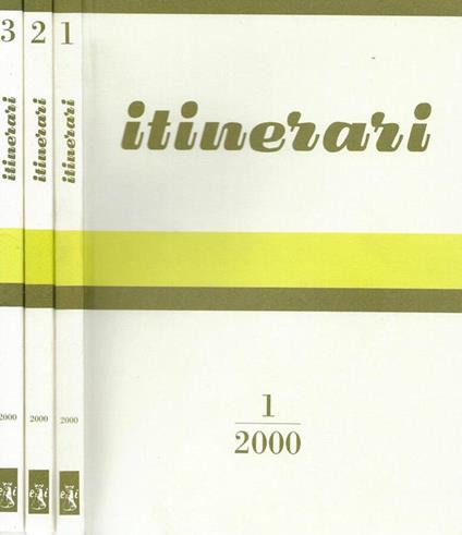 Itinerari 1,2,3 -2000 - copertina