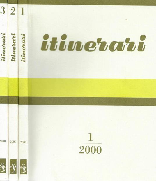 Itinerari 1,2,3 -2000 - copertina