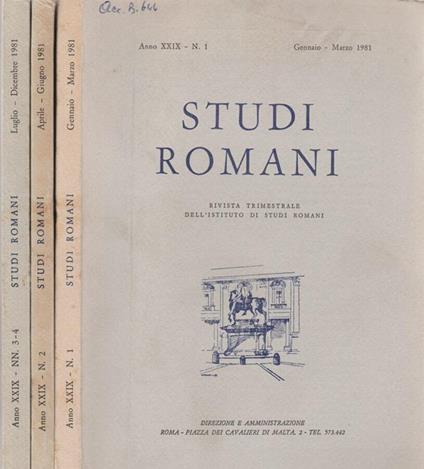 Studi Romani - Angelico da Civitavecchia - copertina
