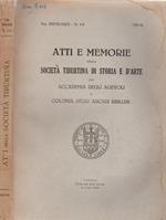 Atti e Memorie della Società Tiburtina di Storia e d'Arte già Accademia degli Agevoli e Colonia degli Arcadi Sibillini