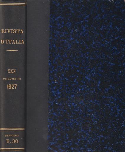Rivista d'Italia - Anno XXX - Volume III - Angelico da Civitavecchia - copertina
