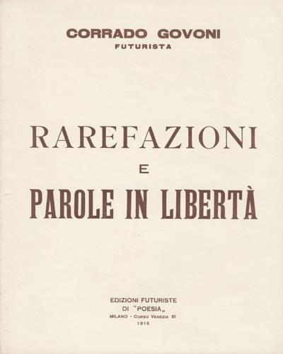 Rarefazioni e parole in libertà ( 1915 ) - copertina