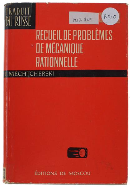 RECUEIL DE PROBLEMES DE MECANIQUE RATIONNELLE - copertina