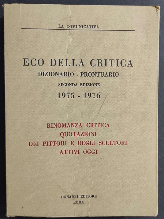 Eco della Critica Dizionario-Prontuario 1975-1976 - copertina