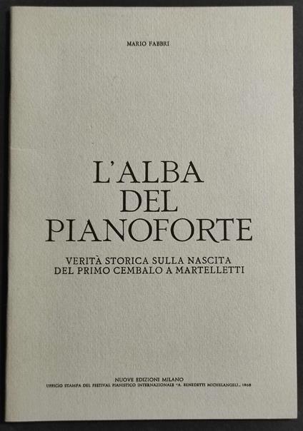 L' Alba del Pianoforte - Mario Fabbri - copertina