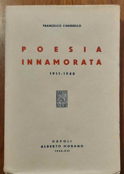 Poesia innamorata 1911 - 1940 - Francesco Cangiullo - copertina