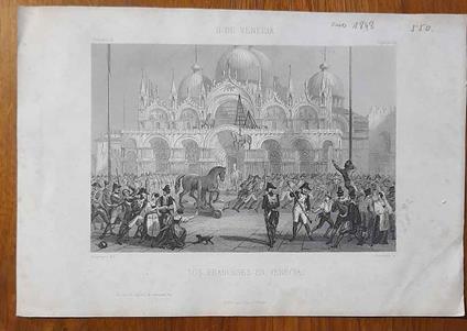 Piazza San Marco a Venezia "Los franceses en Venecia". La spoliazione napoleonica dei cavalli di San Marco - copertina