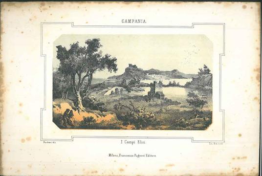 Litografia della veduta dei Campi Elisi - copertina