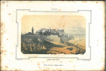 Litografia di veduta delle Tombe - copertina