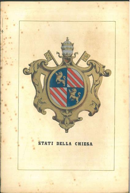 Litografia dello stemma degli Stati della Chiesa - copertina