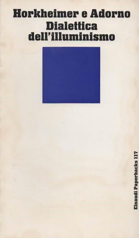 Dialettica dell'illuminismo - copertina