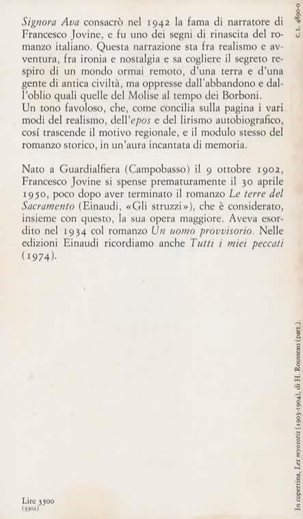 Signora Ava - Francesco Jovine - 2