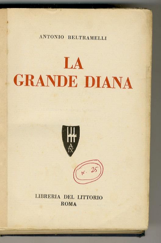 La Grande Diana - Antonio Beltramelli - copertina