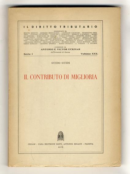 Il contributo di miglioria - Guido Guidi - copertina