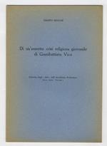 Di un'asserita crisi religiosa giovanile di Giambattista Vico