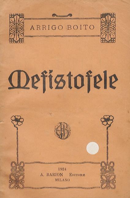 Mefistofele - Arrigo Boito - copertina