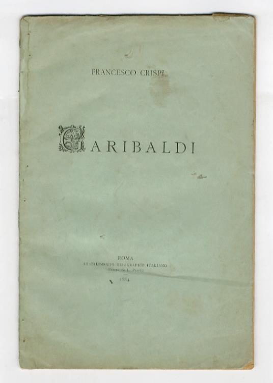 Garibaldi - Francesco Crispi - copertina